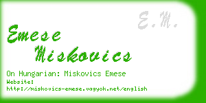 emese miskovics business card